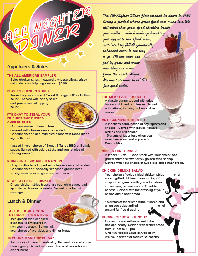 AllNighterDiner Page Example